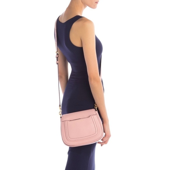 💕MARC JACOBS💕 Empire City Mini Messenger Leather Crossbody Bag Rose Light Pink - Picture 6 of 8